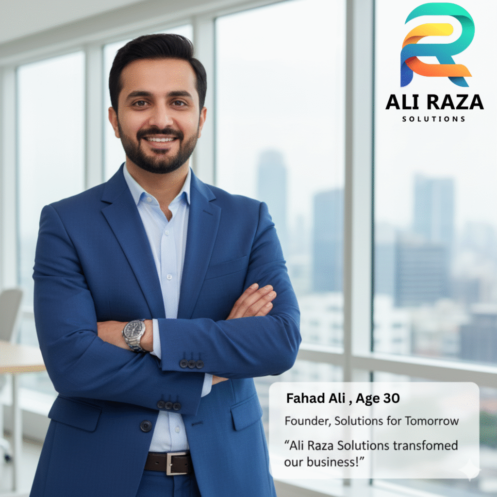 testimonial fahad ali, age 30 ali raza solutions